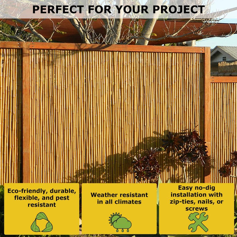 Natural Bamboo Privacy Fence Panel for Outdoor Spaces