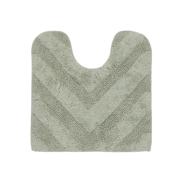 Hugo Collection 20 in. x 20 in. Green 100% Cotton Contour Bath Rug