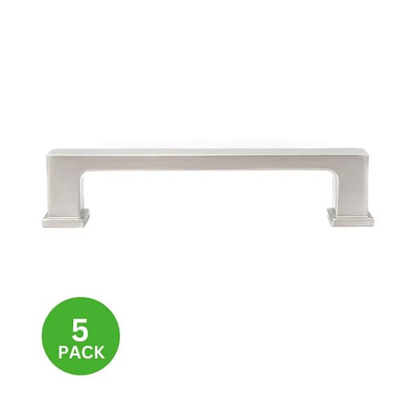 5-Pack Chelsey 4 in. (102 mm) Center-to-Center Classic Satin Nickel Bar Drawer Pull