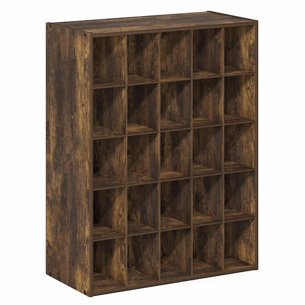 31.5 in. H 12-Pair Amber Pine Wood Shoe Rack