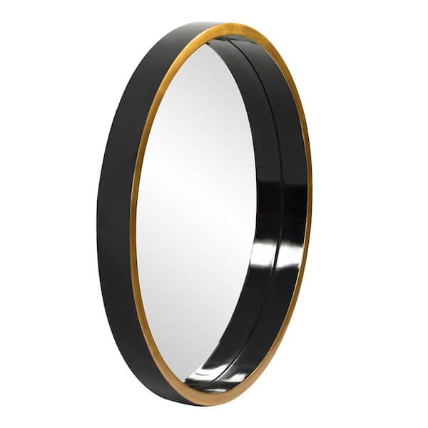 Marley Forrest Medium Round Black Modern Mirror (24 in. H x 24 in. W)