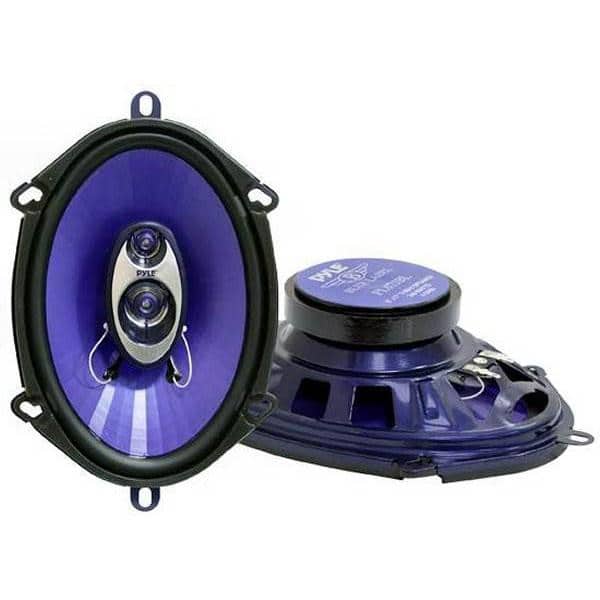 PYLE 5 in. x 7 in. 300-Watt and 6.5 in. 360-Watt 3-Way Car Coaxial Speakers  PL573BL + PL63BL - The Home Depot