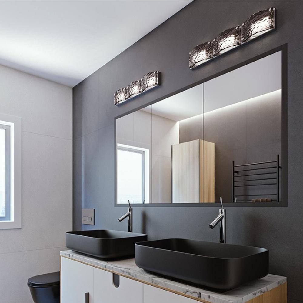Glacier 22" Polished Chrome LED Bathroom Vanity Light
