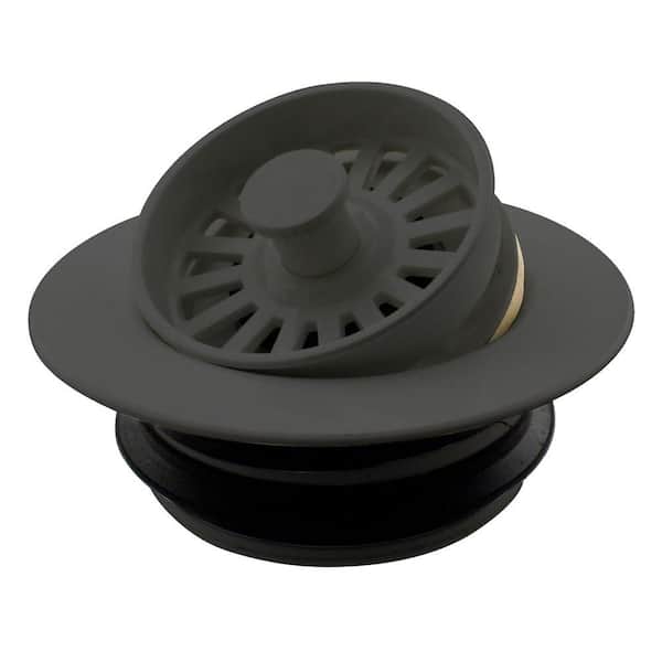 Universal Disposal Ring and Strainer Stopper in Black