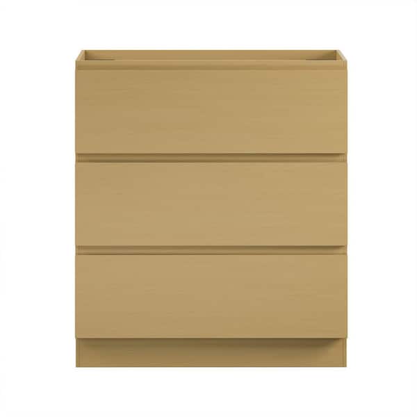 Liberte 30 in. Freestanding Bath Vanity Cabinet without Top in Natural Oak