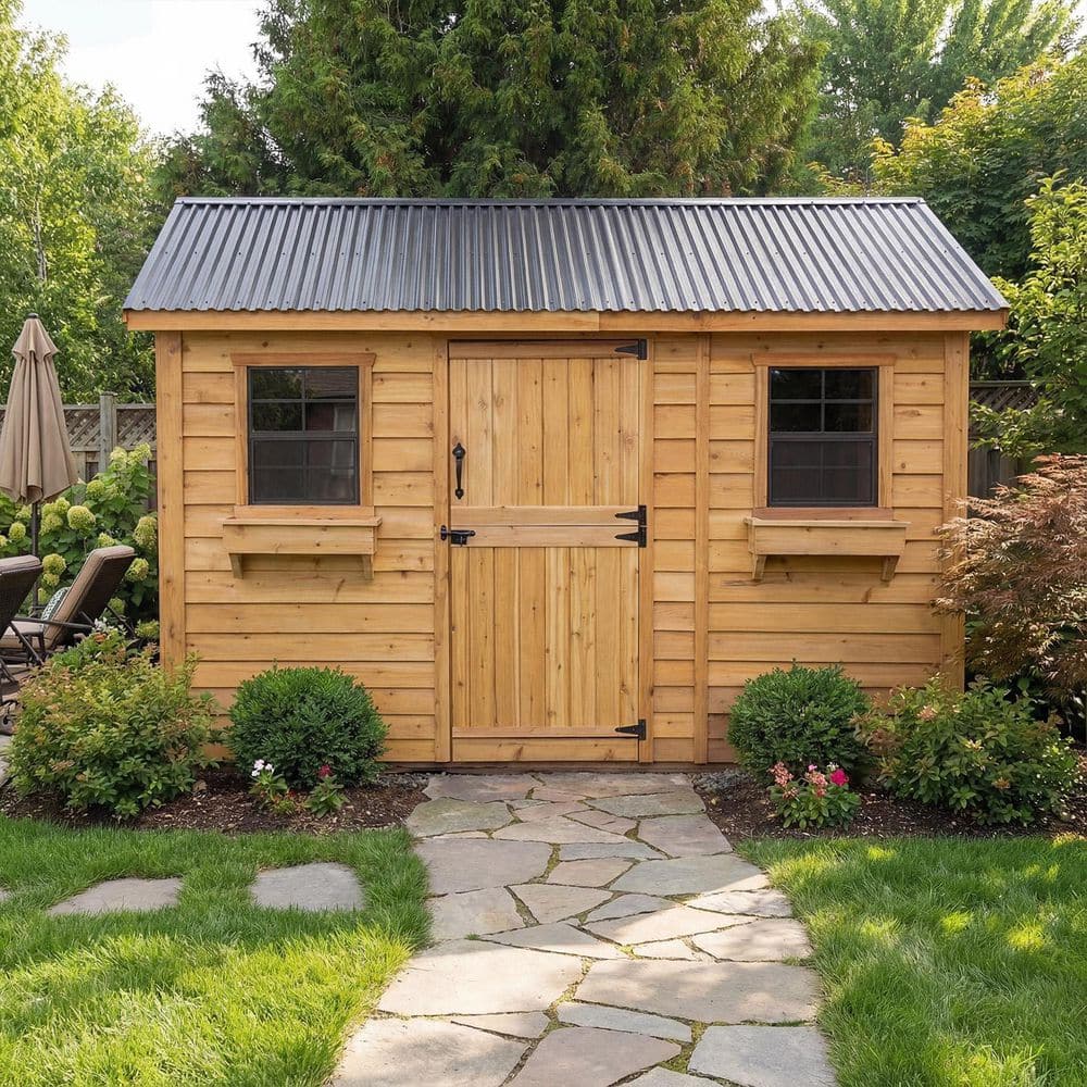 Outdoor Living Today Cabana 12 ft. W x 8 ft. D Cedar Wood Garden