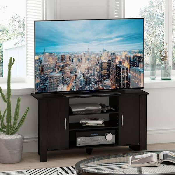 Furinno Econ 42 in. Espresso Wood TV Stand with 6 Drawer Fits TVs Up to 50  in. with Open Storage 14055EX - The Home Depot