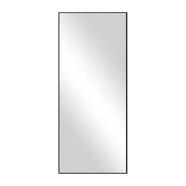 Series Black Aluminum Alloy Frame 19.6 in. W x 56.6 in. H Floor Mirror Frame Material Full Length Mirror