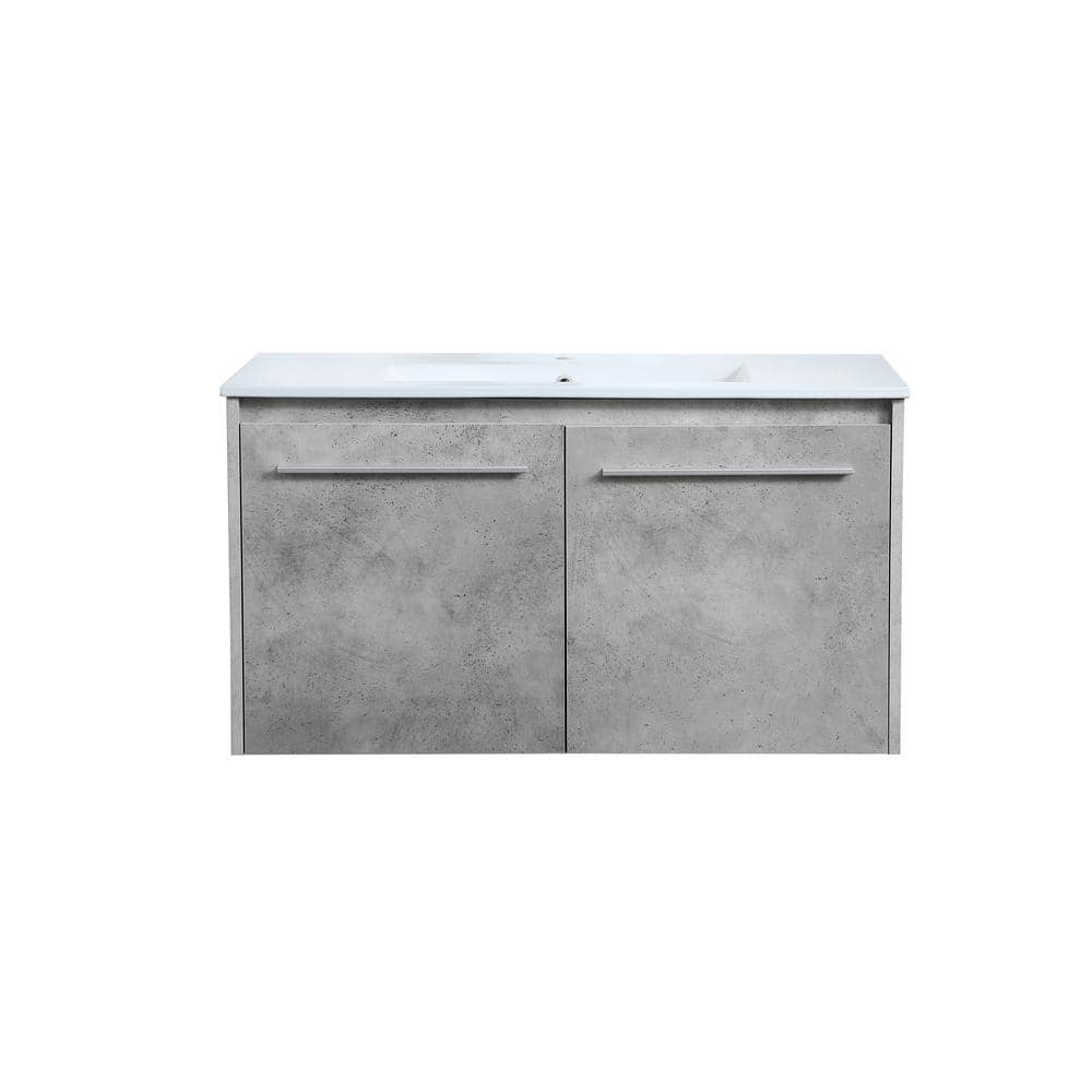 Simply Living 36 in. W x 18.31 in. D x 19.69 in. H Bath Vanity in Concrete 