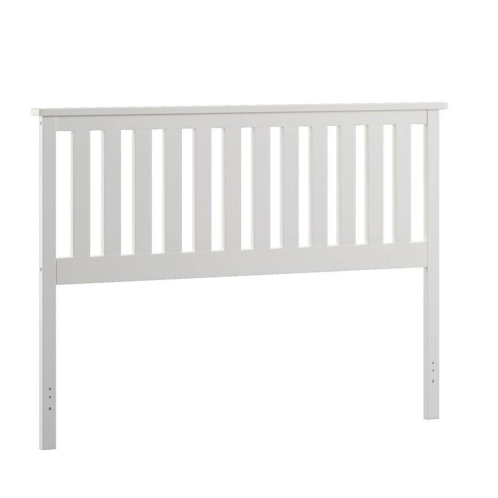 HomeSullivan 55.8 in. W White Mission Slat Wood Full Headboard