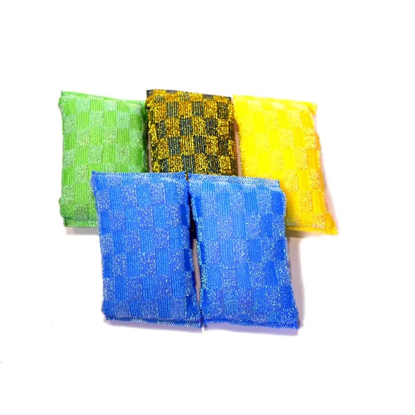 SQUEEZZEE THE SOAP FILLED SPONGE Squeezzee Dish Soap Filled Non-Scratch Scrub Sponges, for Kitchen & Bathroom (5-Pack, Multi-Colors)