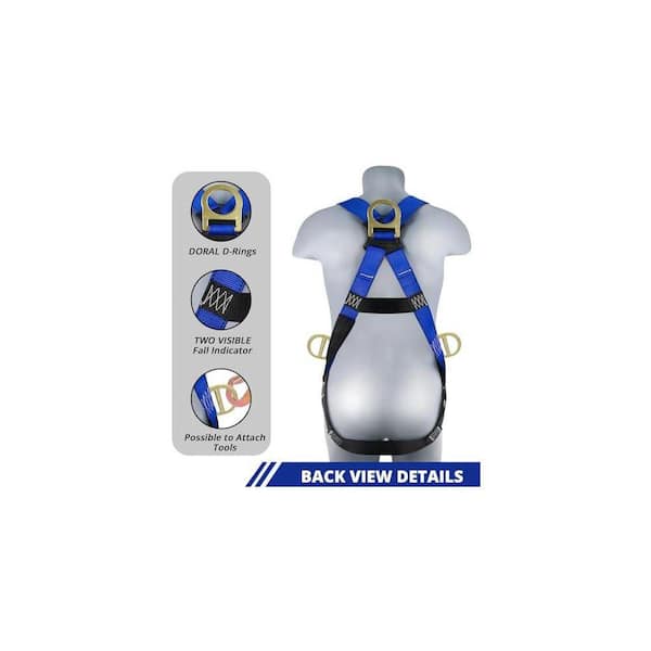 KIWDZFU Men's Full Body Safety Harness Kit with Shock Absorbing