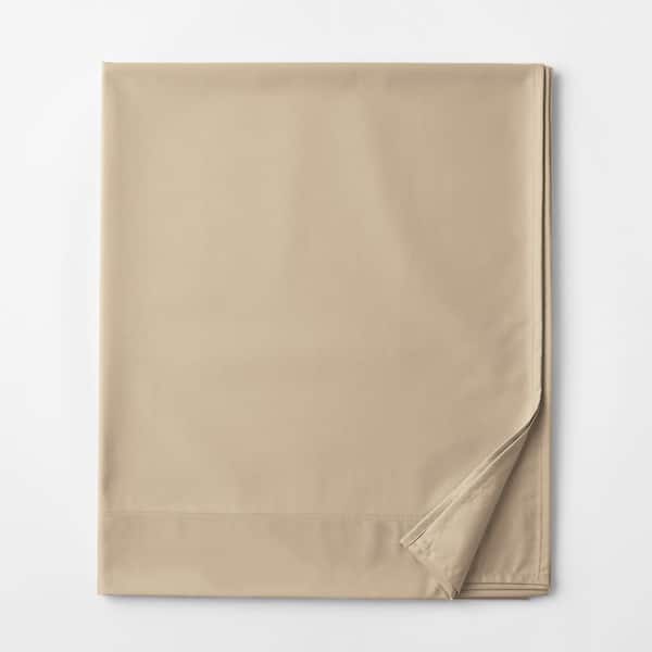 The Company Store Legends Hotel Alabaster 450-Thread Count Wrinkle-Free Supima Cotton Sateen Full Flat Sheet