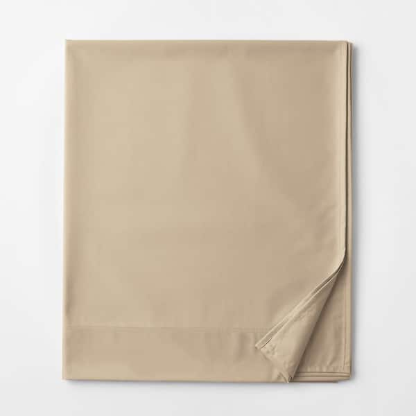 The Company Store Legends Hotel Alabaster 450-Thread Count Wrinkle-Free Supima Cotton Sateen King Flat Sheet