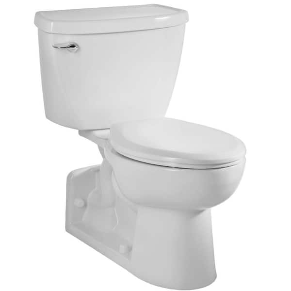 American Standard Yorkville Pressure-Assisted 2-Piece 1.6 GPF Single Flush Elongated Toilet with Back Drain in White, Seat Not Included