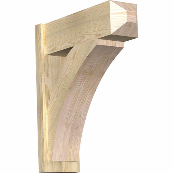 Ekena Millwork 8 in. x 28 in. x 24 in. Thorton Craftsman Rough Sawn Douglas Fir Outlooker