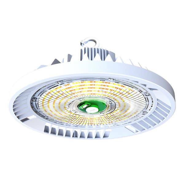 1 ft. Round 150-Watt Equivalent Integrated LED Dimmable Aluminum Alloy White High Bay Light, 3000K-5000K