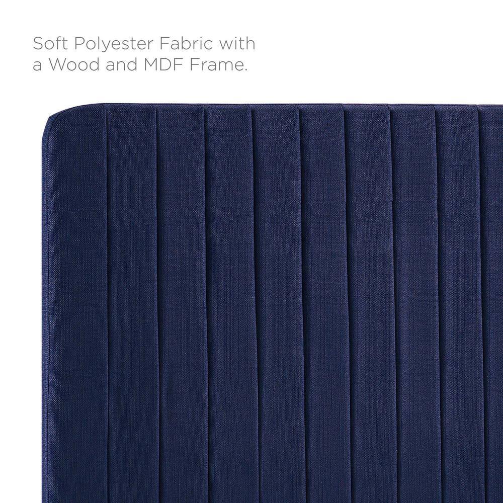 Royal Blue Twin Upholstered Tufted Fabric Headboard