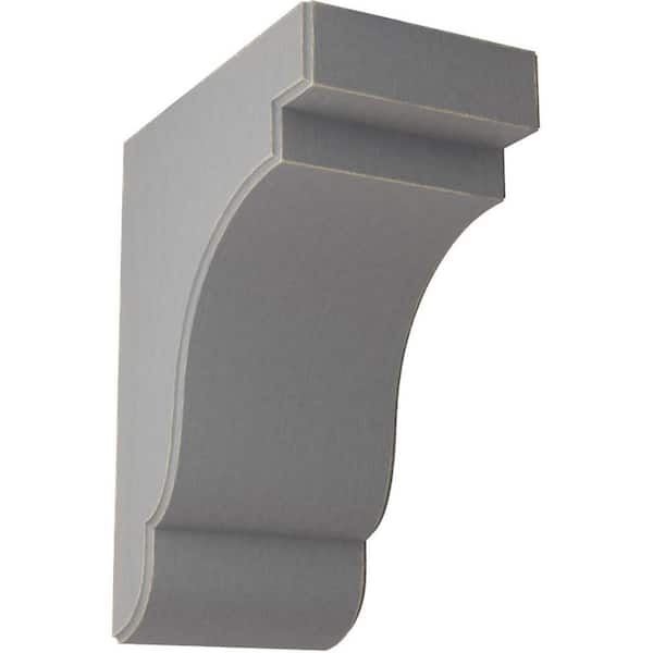 Ekena Millwork 5-1/4 in. x 11 in. x 8-1/2 in. Pebble Grey Bedford Wood Vintage Decor Bracket