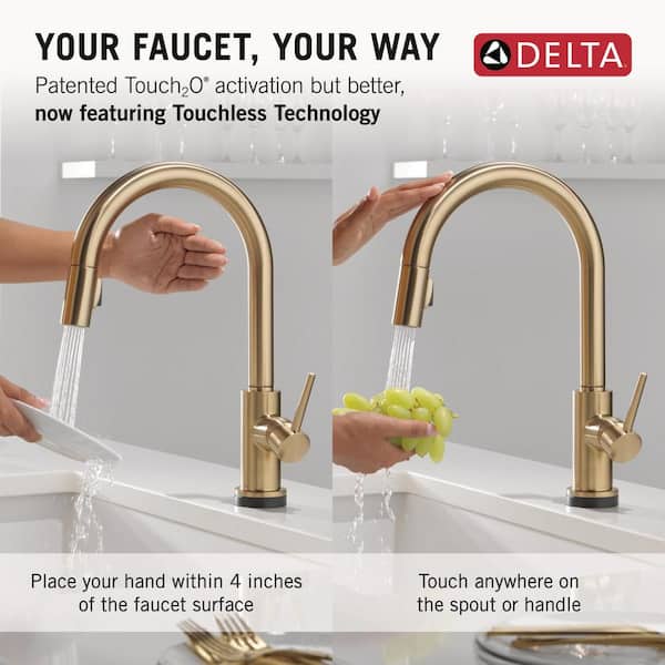 Delta Trinsic Gold Touch2O with Touchless Technology Single