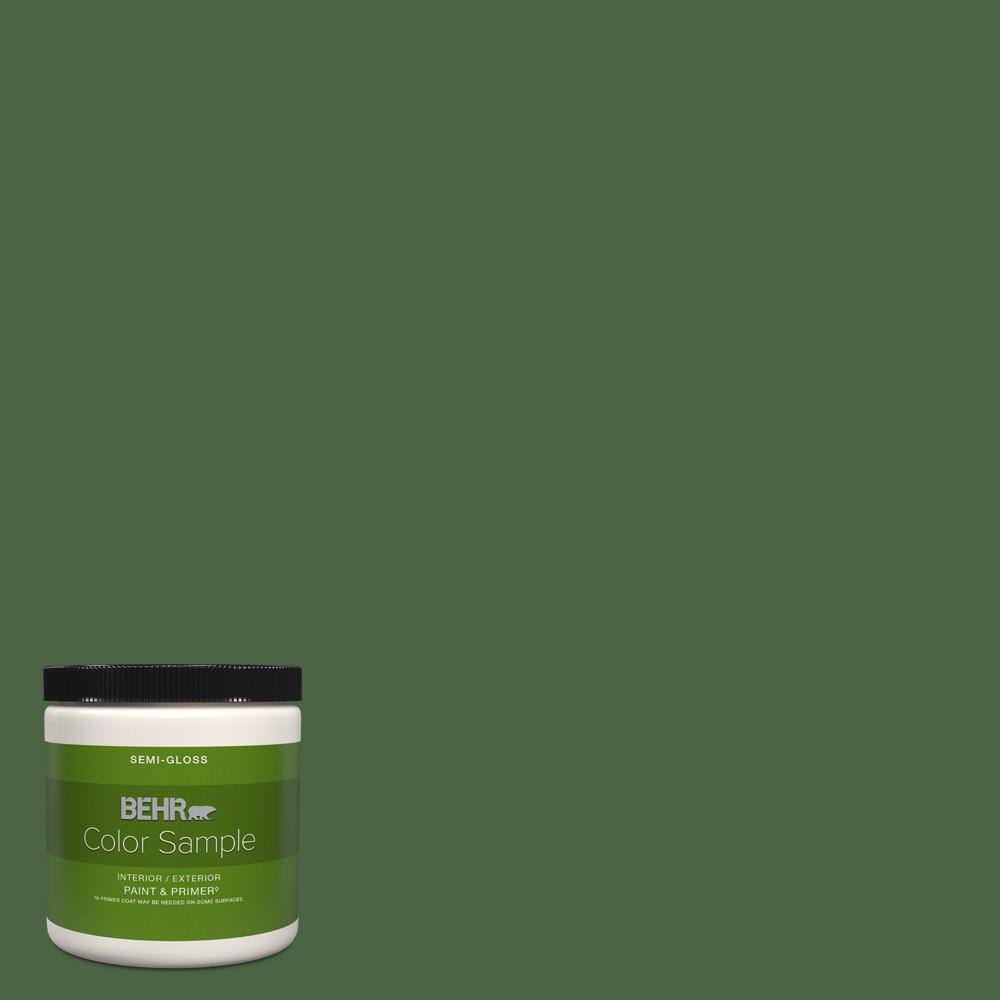 BEHR PREMIUM PLUS 8 oz. #S400-7 Deep Viridian Semi-Gloss Interior ...