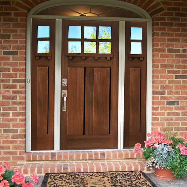 Krosswood Doors 64 in. x 80 in. Craftsman 6-Lite Clear Glass Right