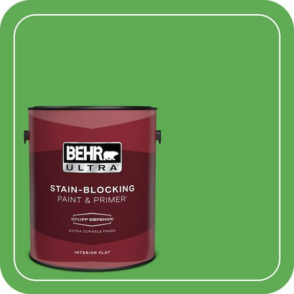 BEHR ULTRA 1 gal. #440B-6 Barnyard Grass Extra Durable Flat Interior Paint & Primer