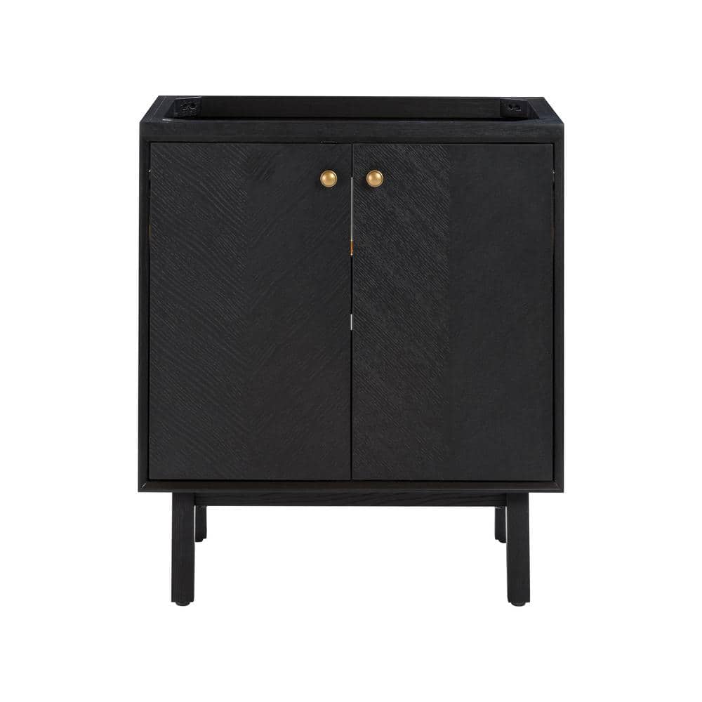 Adele 30 in. W x 21 in. D x 34 in. H Bath Vanity Cabinet without Top in Black Oak Finish price history on PriceWatchPro