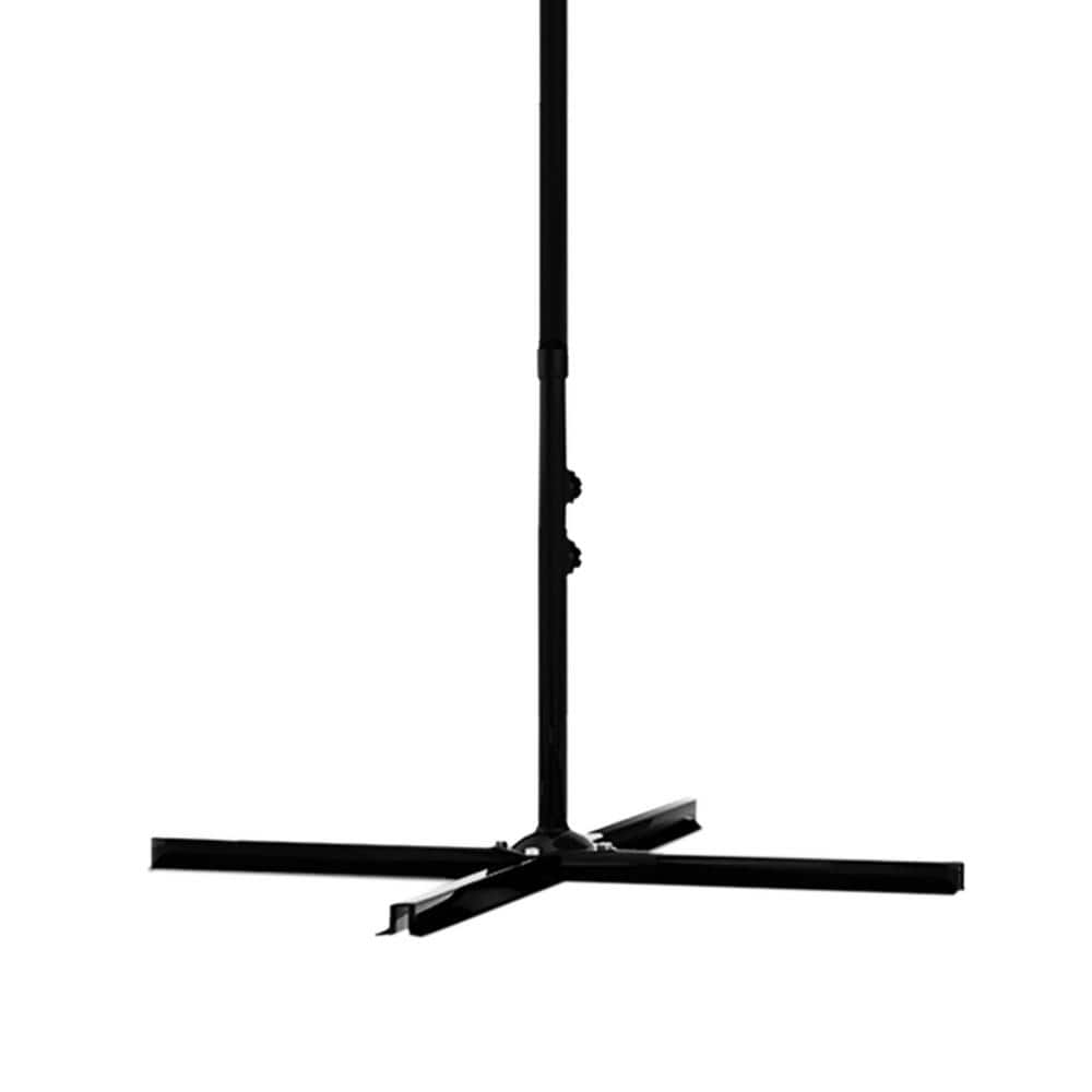 10-Foot Gray Aluminum Cantilever Patio Umbrella with Crank Lift