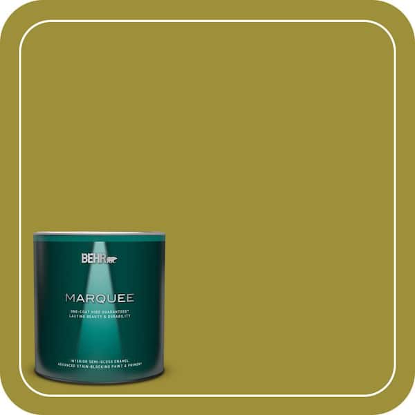 BEHR MARQUEE 1 qt. Home Decorators Collection #HDC-MD-20 Banana Leaf Semi-Gloss Enamel Interior Paint & Primer