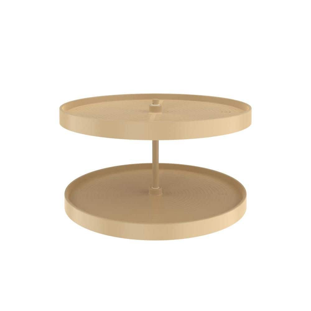 28 in. Almond Polymer Full Circle Lazy Susans 2-Shelf price history on PriceWatchPro
