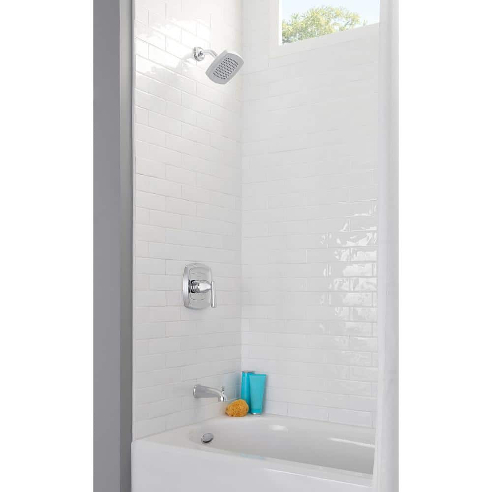 Edgemere Polished Chrome Tub and Shower Faucet Set