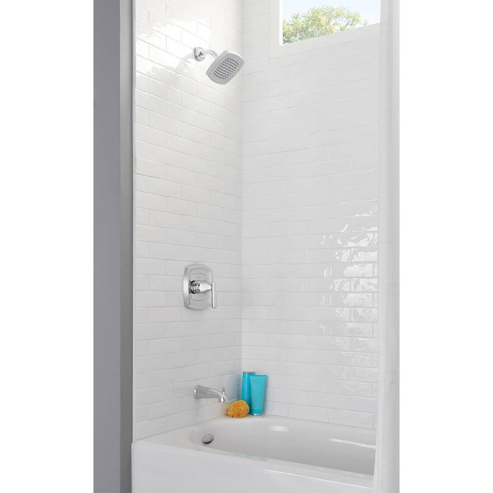 Chrome Square Wall Mounted Rain Shower Trim Kit