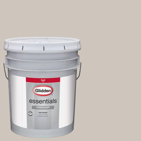 Glidden Essentials 5 gal. #HDGWN36 Fossil Grey Flat Interior Paint