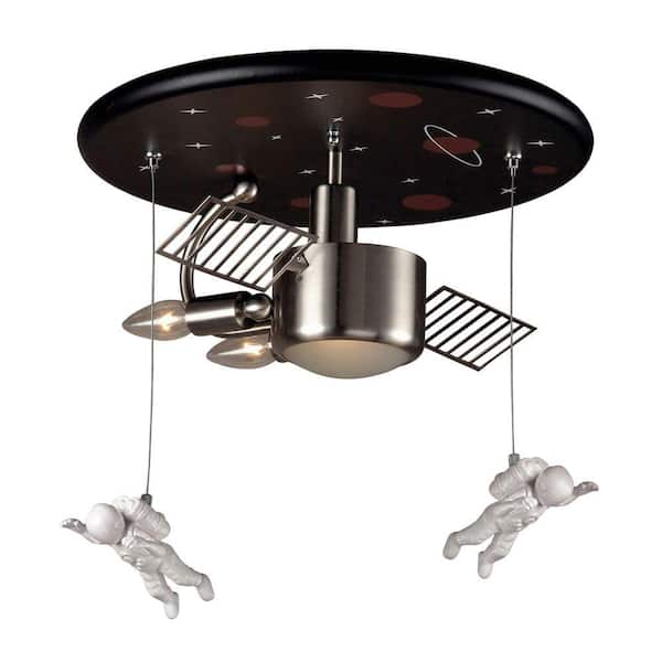 Titan Lighting Novelty 3-Light Chrome Flush Mount