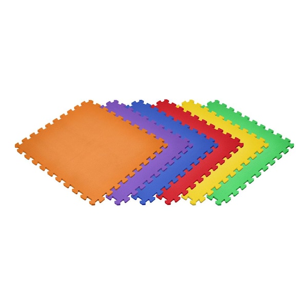 Norsk Rainbow 24 in. x 24 in. EVA Foam Non-Toxic Solid Color Interlocking Tiles (96 sq. ft. - 24 tiles)