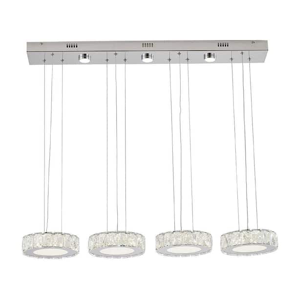 Unbranded Algernon 7-Light Integrated LED Chrome Interior Lighting Chandelier