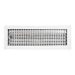 20 in. x 6 in. Aluminum Adjustable Wall Register in White