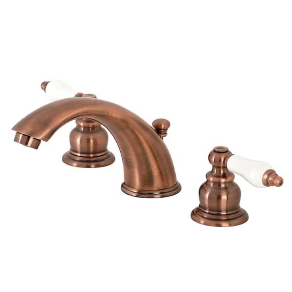 Kingston Brass Magellan 8 in. Widespread 2-Handle Bathroom Faucet in Antique Copper