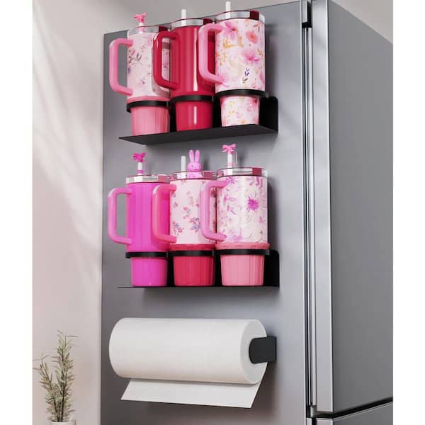Magnetic Mount Gold Finish Paper Towel Holder Stainless Steel Easy Tear Space Saving for Kitchen RV Refrigerator