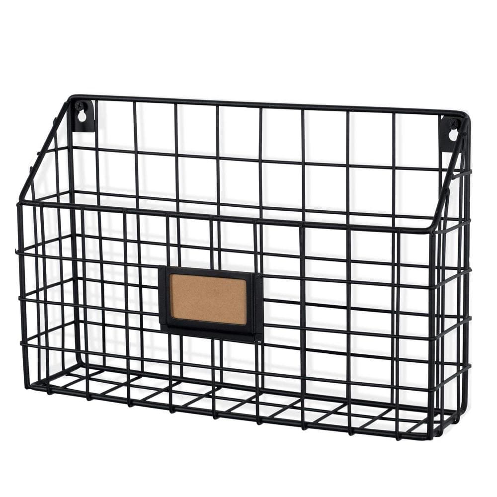 Home Office Desk Organizer, Wall Mounted Wide Chicken Wire Magazine Holder