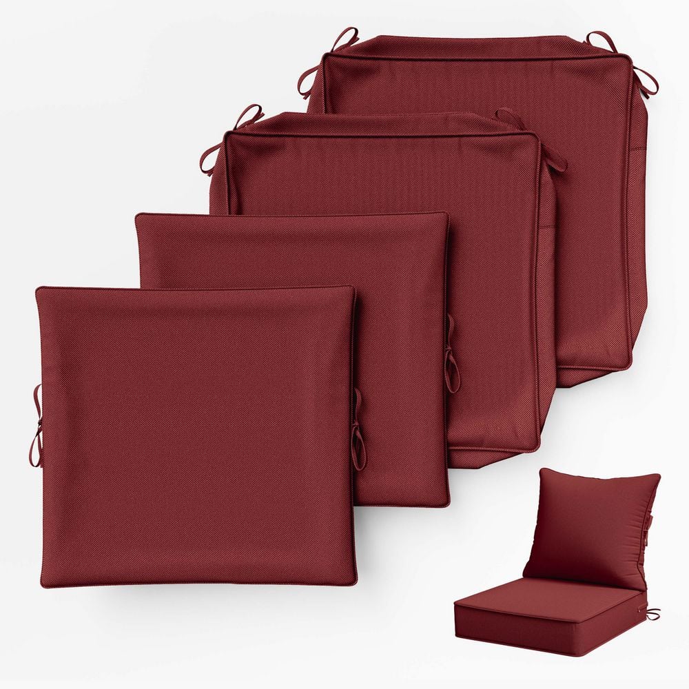 22 in. x 24 in. Slipcover Replacement Outdoor Waterproof Seat&Back Cover Set for Chair and Sofa Burgundy (2-Pack) price history on PriceWatchPro