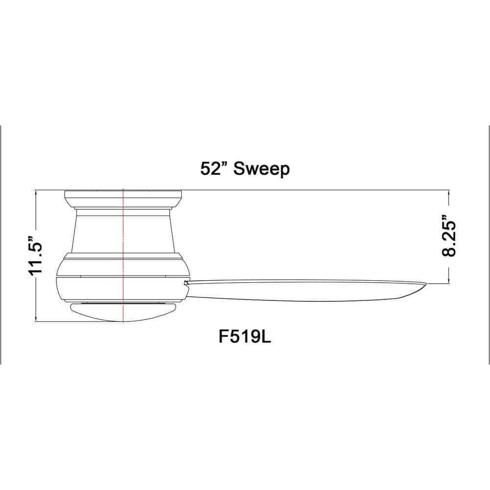 52" Brushed Nickel LED Ceiling Fan with Remote and Light