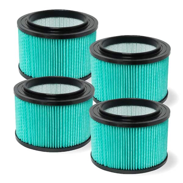 HEPA Material Cartridge Wet Dry Vacuum Replacement Filter for 3-4 Gal. Craftsman 9-16950 9-17810, 17810 Shop Vacs 4-Pack