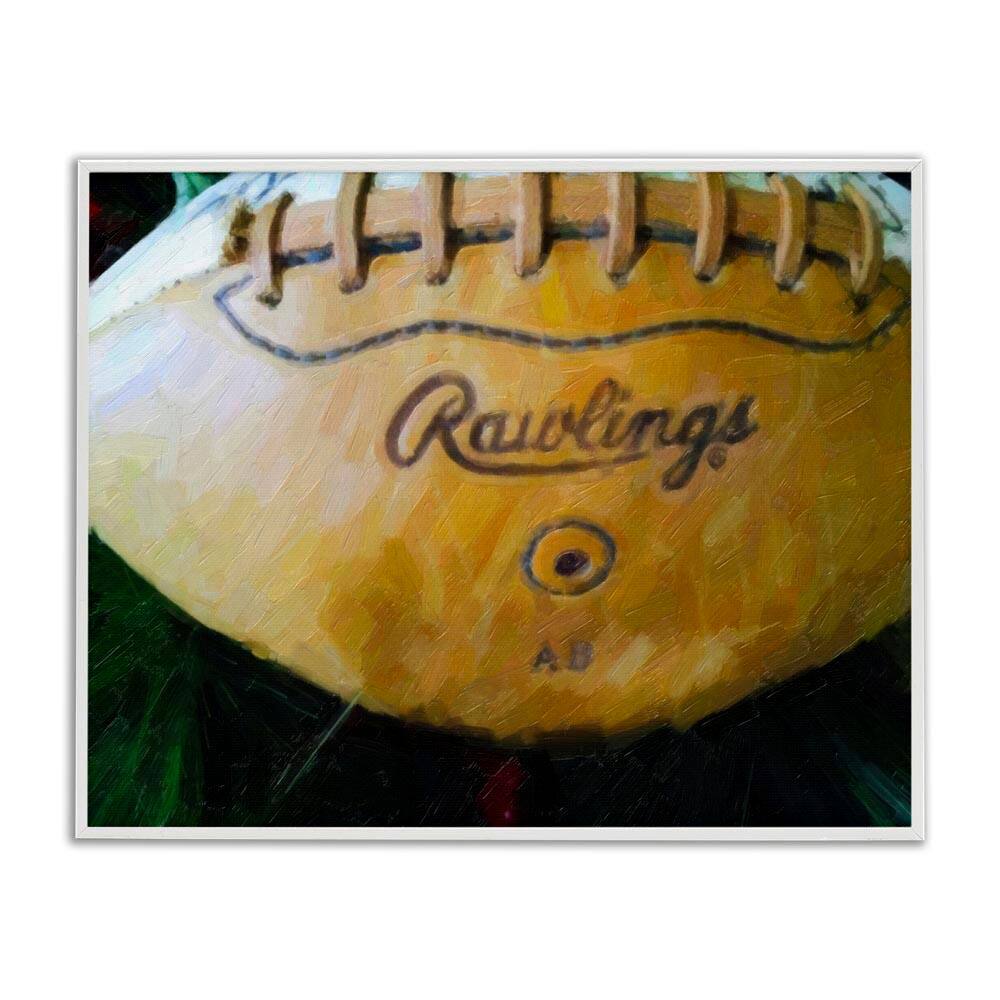 Painterly Team Football by Graffi*tee Studios White Framed Sports Giclee Art Print 24 in. x 30 in. price history on PriceWatchPro