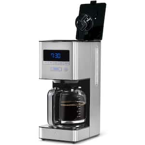 RDT Spinning Sprayhead 12- Cup Stainless Steel Programmable Auto Pour Over Coffee Maker w/ Rotary Dispersion Technology