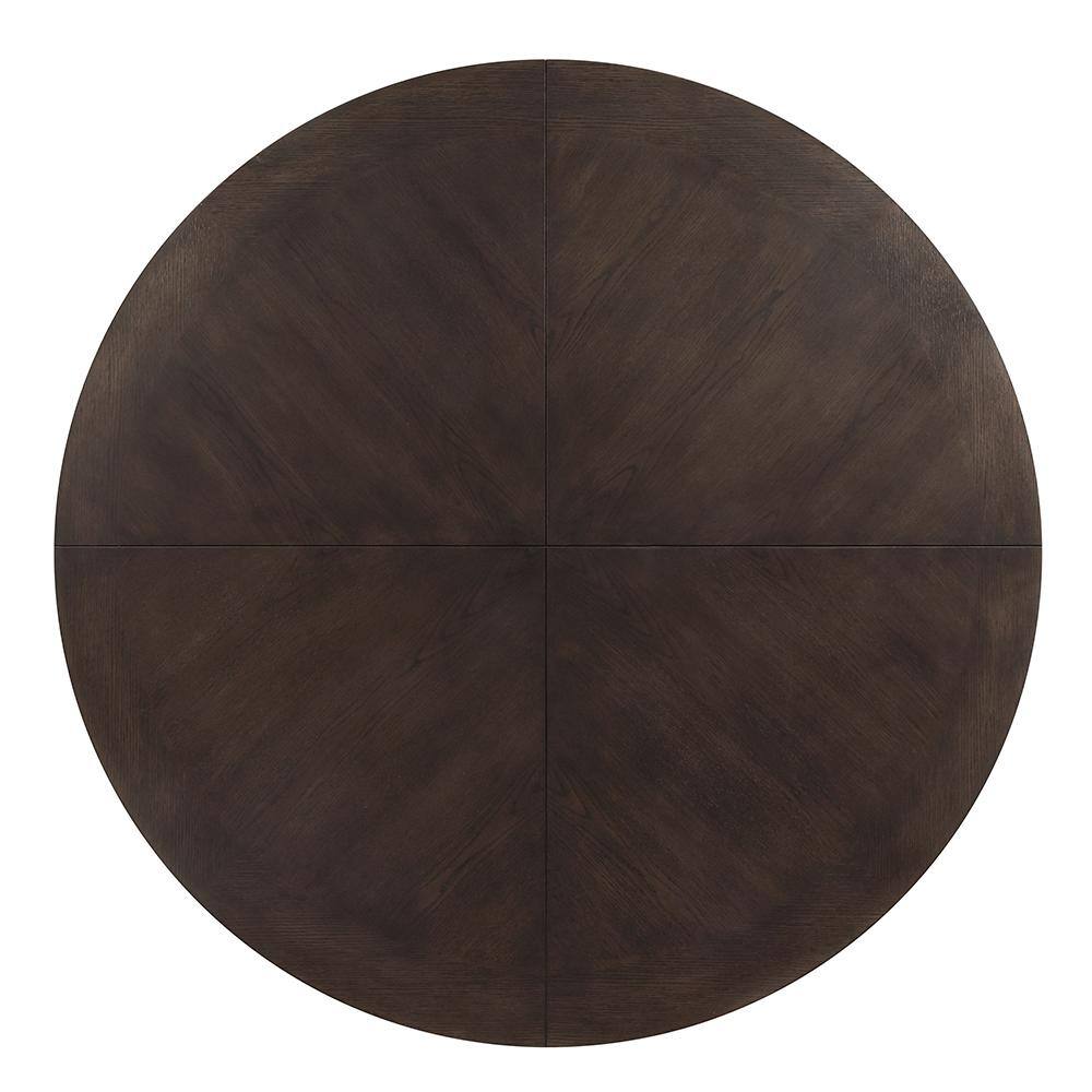 Guido 60" Dark Brown Oak Round Coffee Table