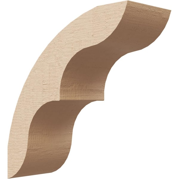 Ekena Millwork 3 in. x 8 in. x 8 in. Ozark Rough Cedar Woodgrain Timberthane Polyurethane Knee Brace, Primed