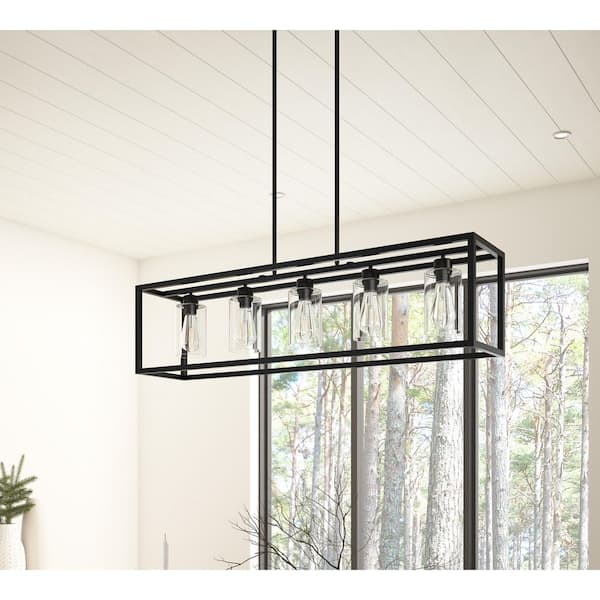 Rectangle chandelier deals black