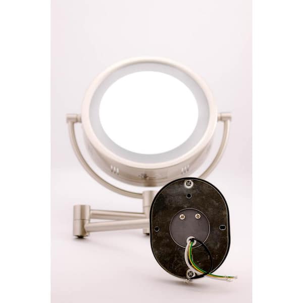 Jerdon HL65BZ 8-Inch Lighted Wall Mount Makeup Mirror with 5x Magnification - 3